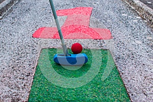 The minigolf in Domburg hidden in the dunes, The Netherlands