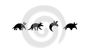 Minimal aardvark black vector logo design