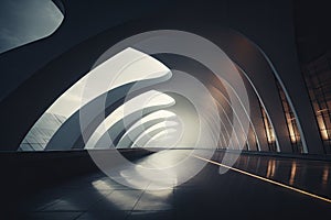 Minimal Architecture 3d Background, Surreal Modern Buildings, Minimal Empty Futuristic Architecture