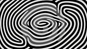 Minimal Black And White Twisted Fingerprint: Op Art 3840x2160 Wallpaper photo