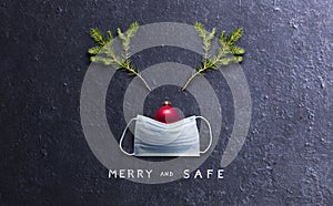 Minimal Christmas Concept - Merry And Safe