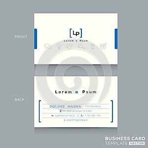 Minimal clean design business card Template