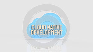 Minimal Cloud Native Software Development Concept Illustration 3d render