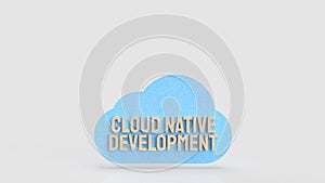 Minimal Cloud Native Software Development Concept Illustration 3d render