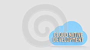 Minimal Cloud Native Software Development Concept Illustration 3d render