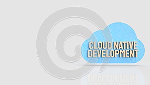 Minimal Cloud Native Software Development Concept Illustration 3d render