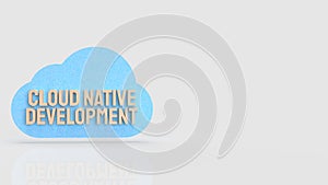 Minimal Cloud Native Software Development Concept Illustration 3d render