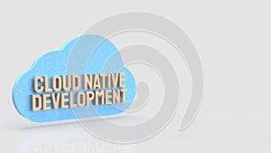 Minimal Cloud Native Software Development Concept Illustration 3d render