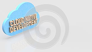 Minimal Cloud Native Software Development Concept Illustration 3d render