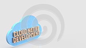 Minimal Cloud Native Software Development Concept Illustration 3d render