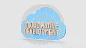 Minimal Cloud Native Software Development Concept Illustration 3d render