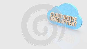 Minimal Cloud Native Software Development Concept Illustration 3d render