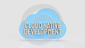 Minimal Cloud Native Software Development Concept Illustration 3d render