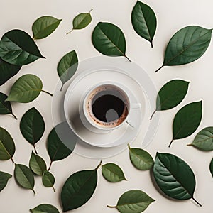 Minimal coffee adiction concept photo