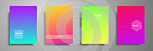 Minimal colorful cover template set. Abstract design template for brochures, flyers, banners, headers, book covers, notebooks, cat