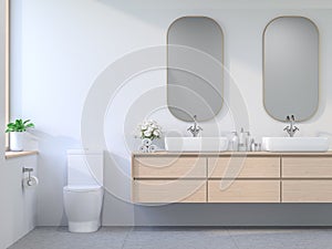 Minimal comtemporary style bathroom 3d render photo