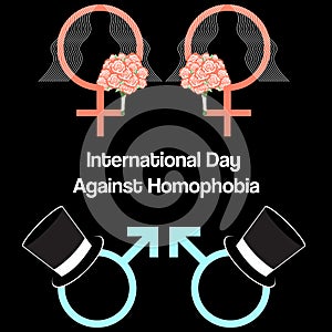 Minimal concept for international day against homophobia photo