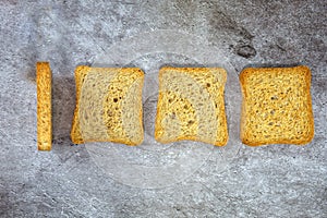 minimal conceptual photo of one thousand number obtained with three rusks