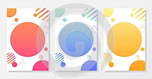 Minimal cover design. Colorful  gradients. Futuristic style. vector illustration Eps10