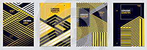 Minimal covers design. Vector set geometric patterns abstract backgrounds collection. Design templates for flyers, booklets,