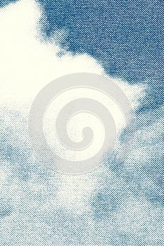 Minimal Cyan Halftone Gradient in Macro View