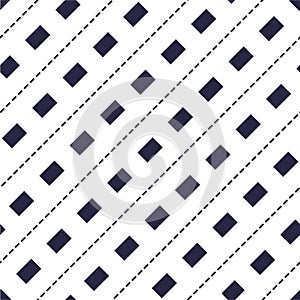 Minimal dashed lines vector seamless pattern, abstract background. Simple geometric design. Seamless lines vector minimalistic pa