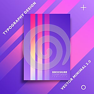 Minimal design background with colorful gradient lines for flyer, poster, brochure cover, typography or other printing products