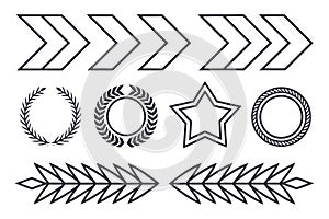 Minimal Design Elements Set Artwork. Elegant Design Elements Set Concept