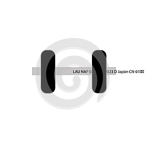 Minimal dumbbell icon. Vector