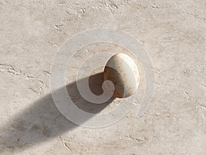 Minimal Easter egg with shadow