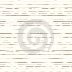 Minimal ecru jute plain horizontal stripe texture pattern. Two tone washed out beach decor background. Modern rustic