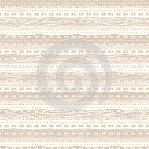 Minimal ecru jute plain horizontal stripe texture pattern. Two tone washed out beach decor background. Modern rustic