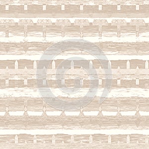 Minimal ecru jute plain horizontal stripe texture pattern. Two tone washed out beach decor background. Modern rustic