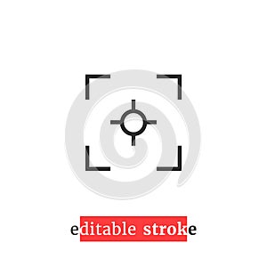 Minimal editable stroke capture icon photo