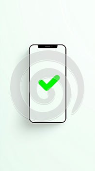 Smartphone Screen Illustration Showing Approval.AI-generated