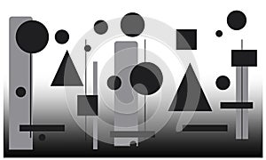 Minimal Gematrical pattern abstract background templet