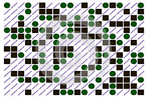 Minimal Gematrical pattern abstract background templet