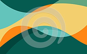 Minimal geometric background. elements with fluid Dynamic shapes composition photo