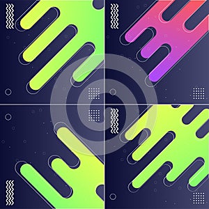 Minimal Geometric Backgrounds Pack of 4 Dynamic Shapes Composition