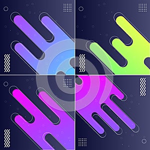 Minimal Geometric Backgrounds Pack of 4 Dynamic Shapes Composition