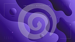 Minimal geometric creative background. Dynamic fluid shapes composition. Abstract gradient liquid purple Eps10 vector