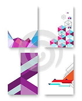 Minimal geometric graphic design layout, abstract polygon background photo