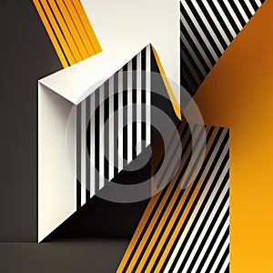 minimal geometric stripe shape background. Background for branding. Illustration AI Generative