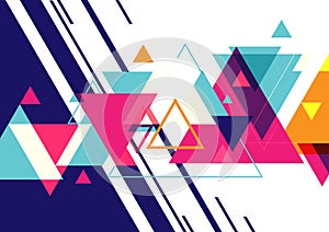 Minimal geometric triangle graphic design layout, abstract polygon background