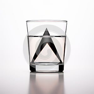Minimal Glass Triangle On White Background - Graphic Design Inspired