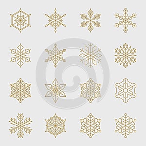 Minimal golden snowflakes set