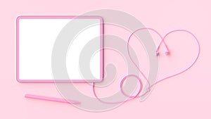 Minimal idea concept. tablet mockup