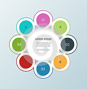 Minimal infographic circles design template