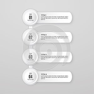 minimal infographic steps template vector illustration