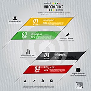 Minimal infographics design. Vector